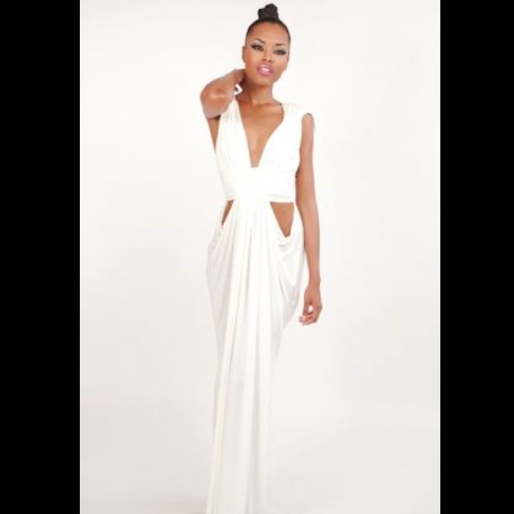 Dominique Auxilly Grace Grecian Maxi Dress